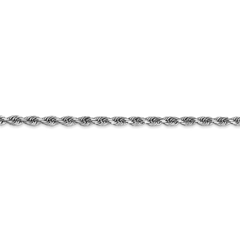 14k White Gold 3.0mm D/C Quadruple Rope Chain