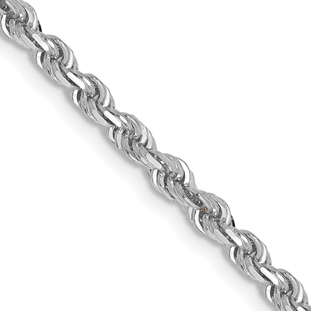 14k White Gold 14k White Gold 3.0mm D/C Quadruple Rope Chain