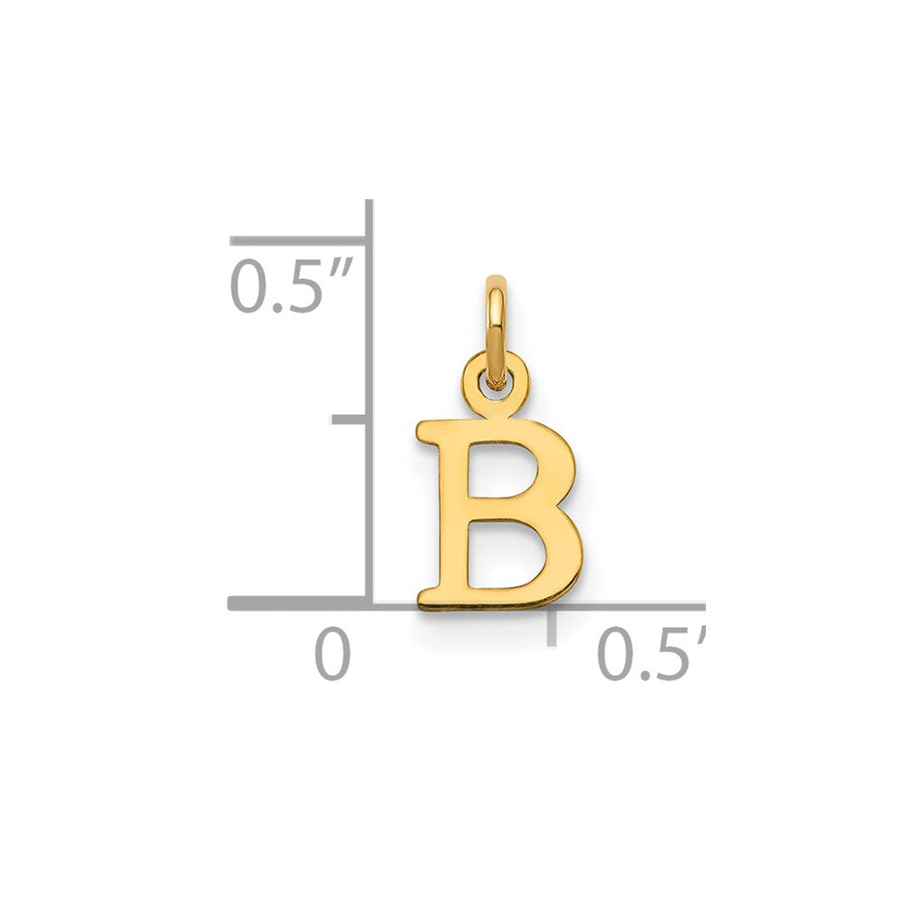 14ky Cutout Letter B Initial Pendant