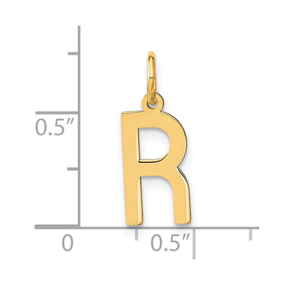 14ky Letter R Initial Pendant