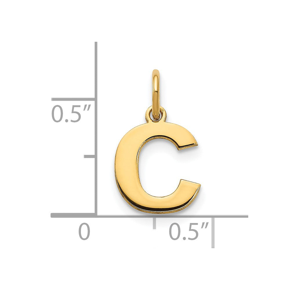 14ky Letter C Initial Pendant