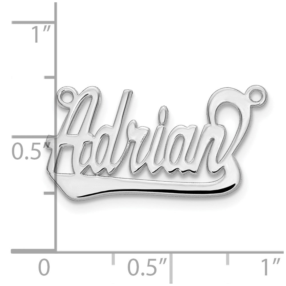 10K White Gold Polished Name Plate