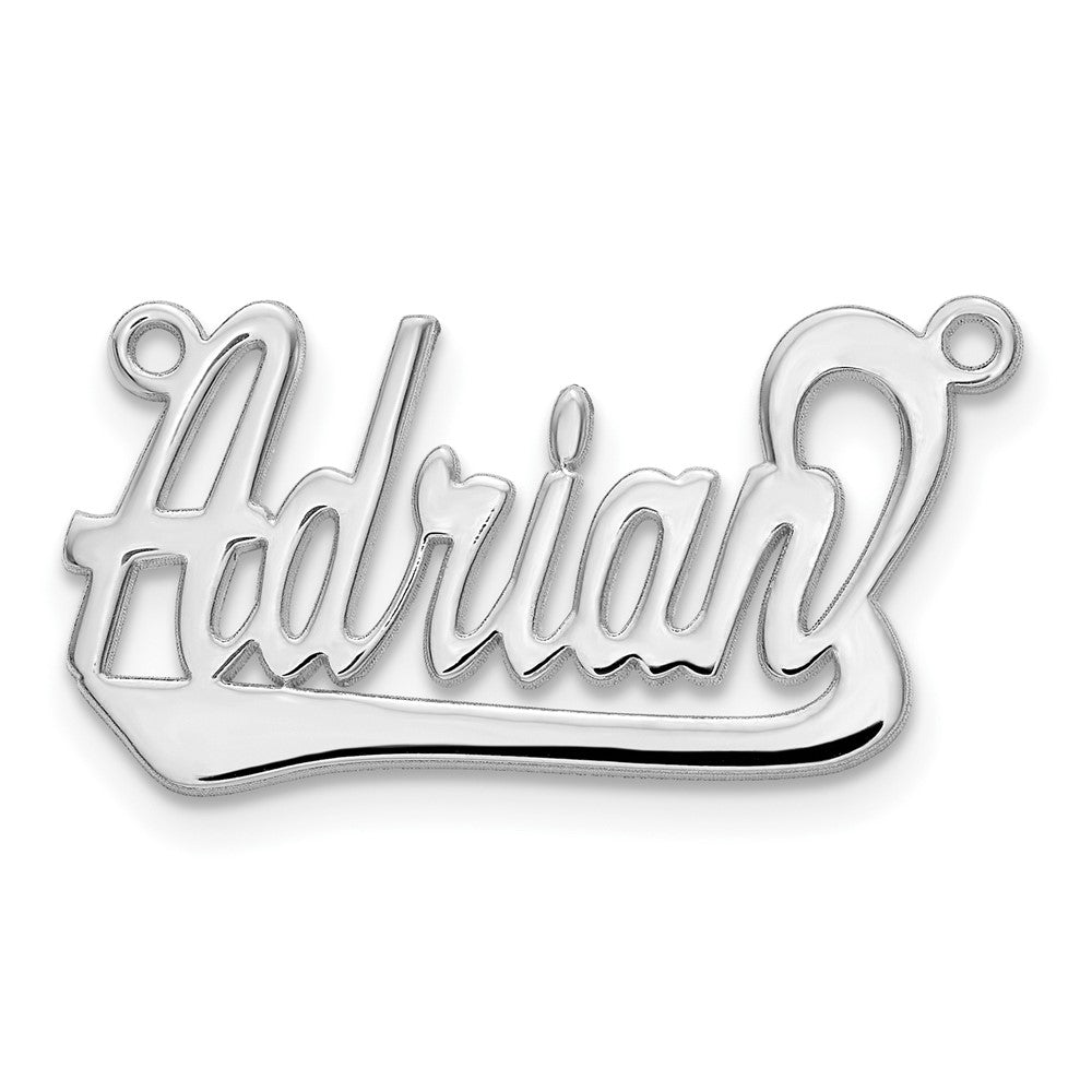 10K White Gold Polished Name Plate