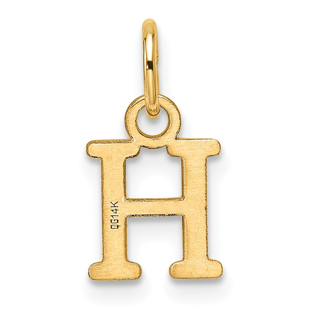 14ky Cutout Letter H Initial Pendant
