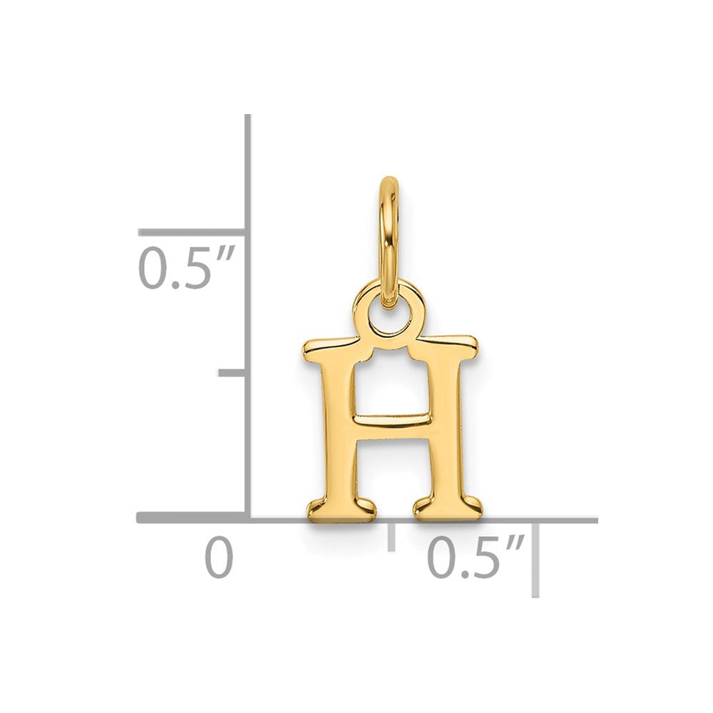 14ky Cutout Letter H Initial Pendant