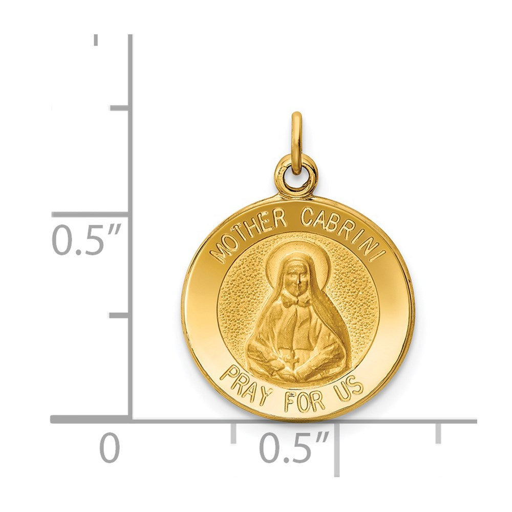 14k Mother Cabrini Medal Charm