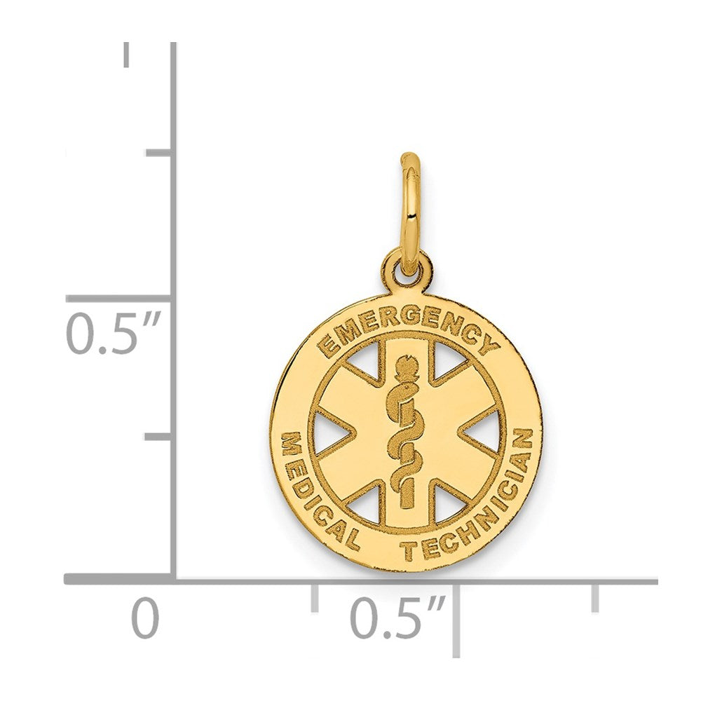 14k Small EMT Medical Charm