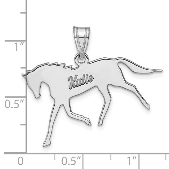 Polished Horse Name Pendant
