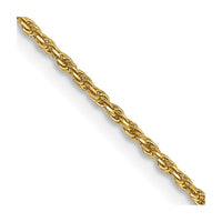 14k Yellow Gold 14k 1.15mm D/C Machine-made Rope Chain
