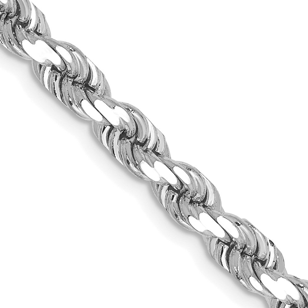 14k White Gold 14k White Gold 4.5mm D/C Rope with Lobster Clasp Chain