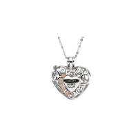 Sterling Silver Natural Rose Quartz Always in my Heart Locket 18" Necklace