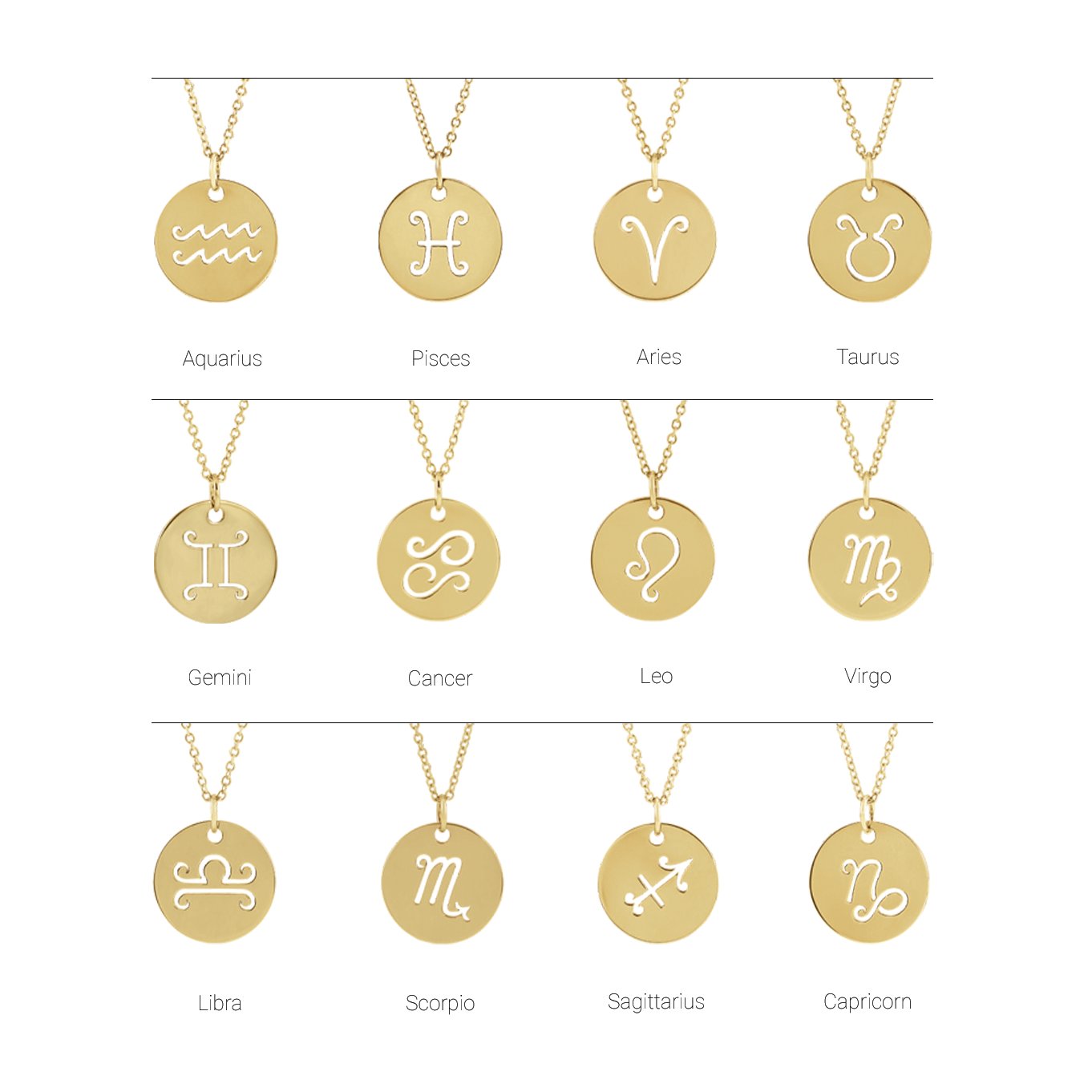 Sterling Silver 16.5 mm Cancer Zodiac Disc Pendant
