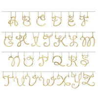 14K Yellow Gold Script Initial D Necklace Center