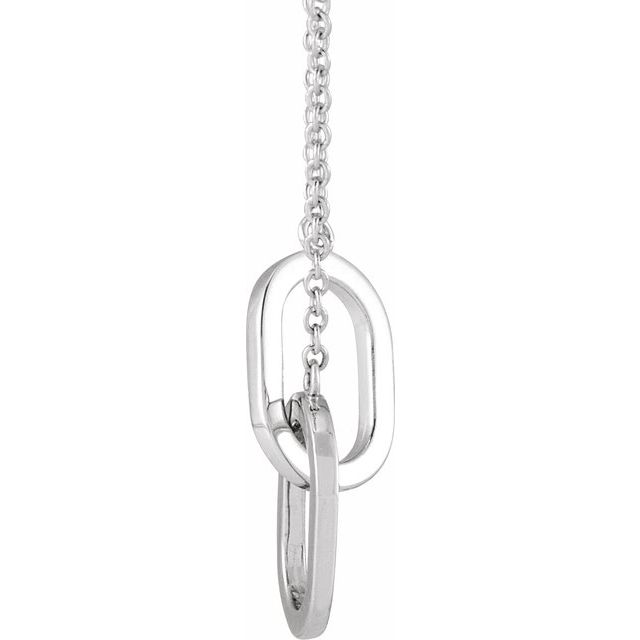 Sterling Silver Interlocking Link 18" Necklace