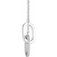 Sterling Silver Interlocking Link 18" Necklace