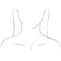 14K Yellow Gold 1/6 CTW Natural Diamond Vertical Bar Charm/Pendant