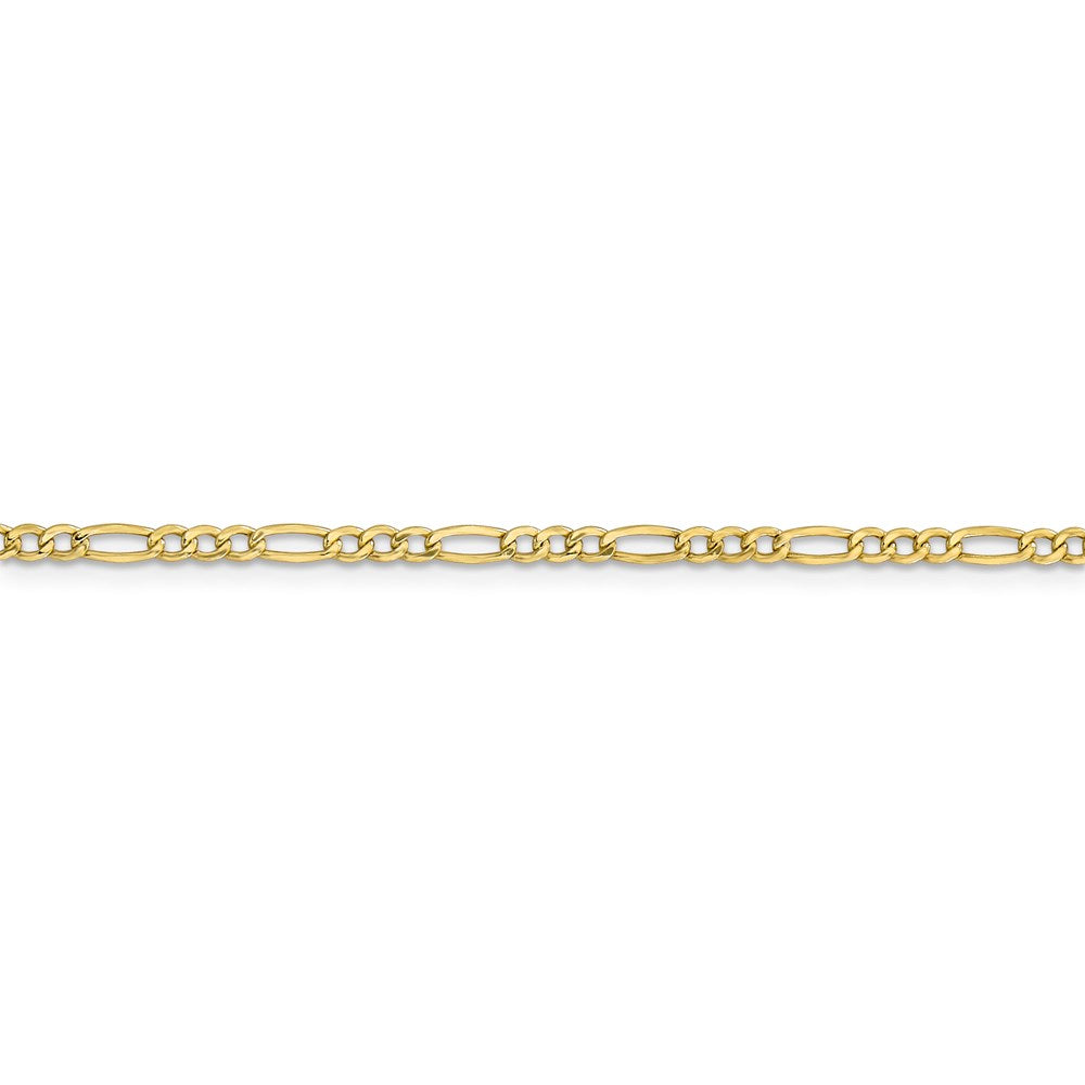 10k 2.5mm Semi-Solid Figaro Chain