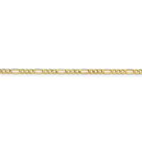 10k 2.5mm Semi-Solid Figaro Chain