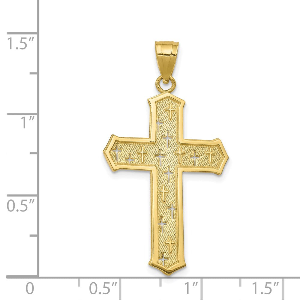 10k Passion Cross Pendant