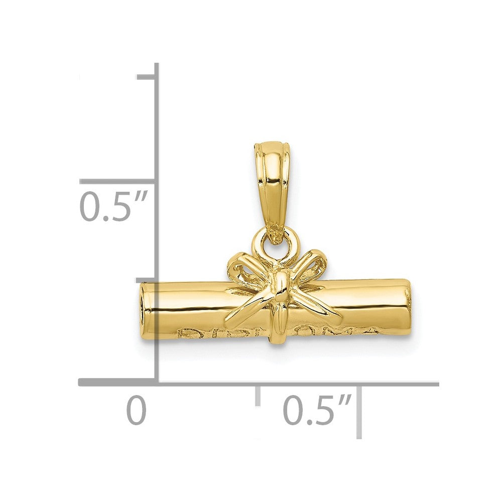 10k 3-D Diploma Pendant