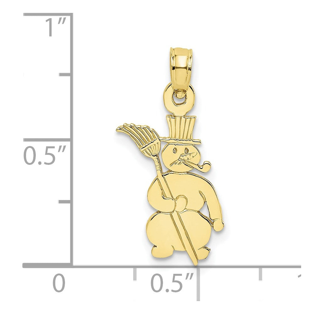 10K Polished Snowman Pendant