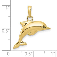 10k 3-D Dolphin Pendant 3