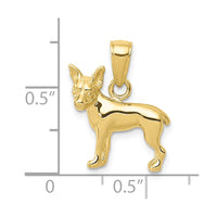 10K Chihuahua Dog Pendant