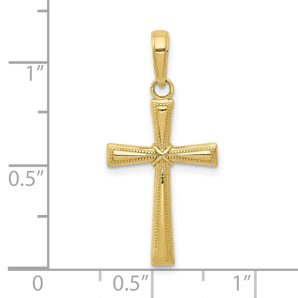 10K Diamond-cut X Cross Pendant