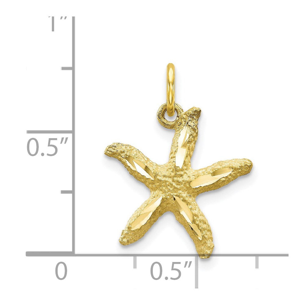10k Starfish Charm