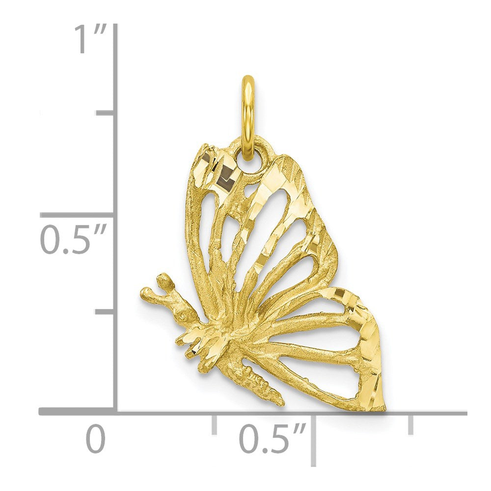 10k Butterfly Charm