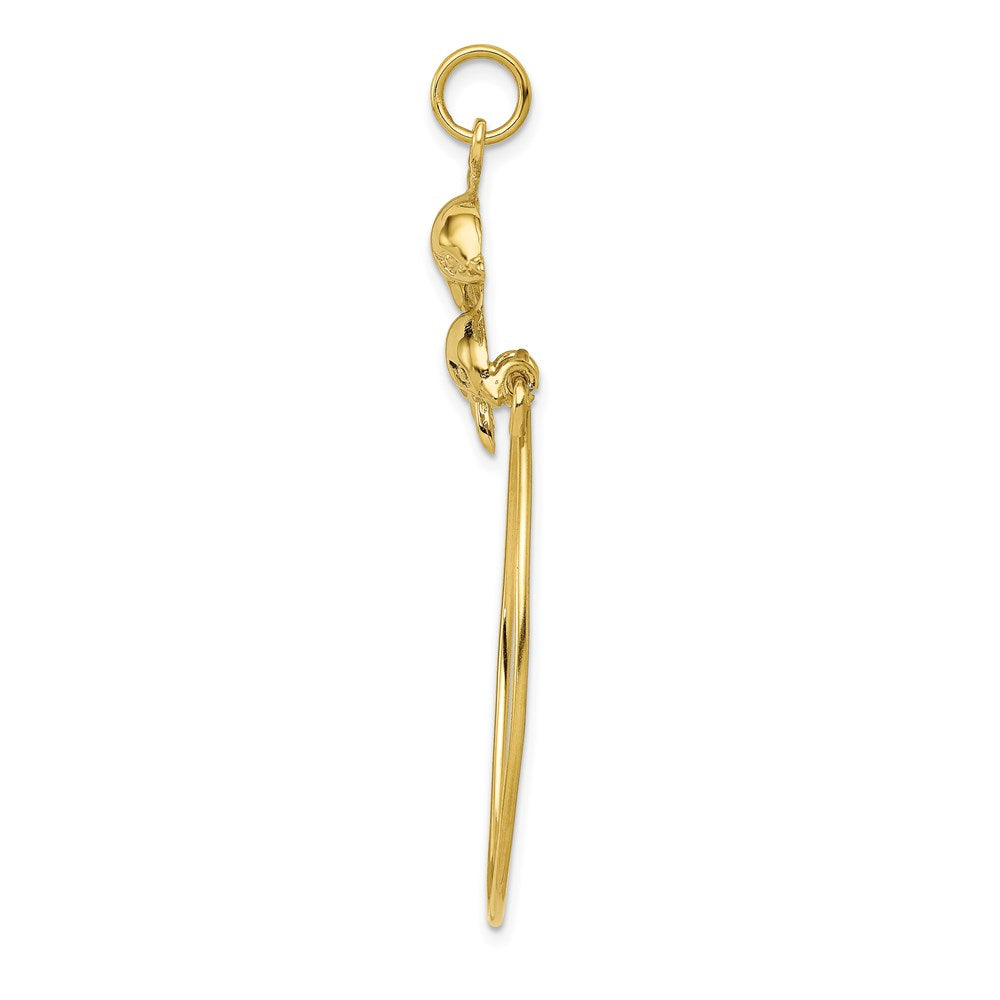 10k Double Dolphin Charm Holder 2