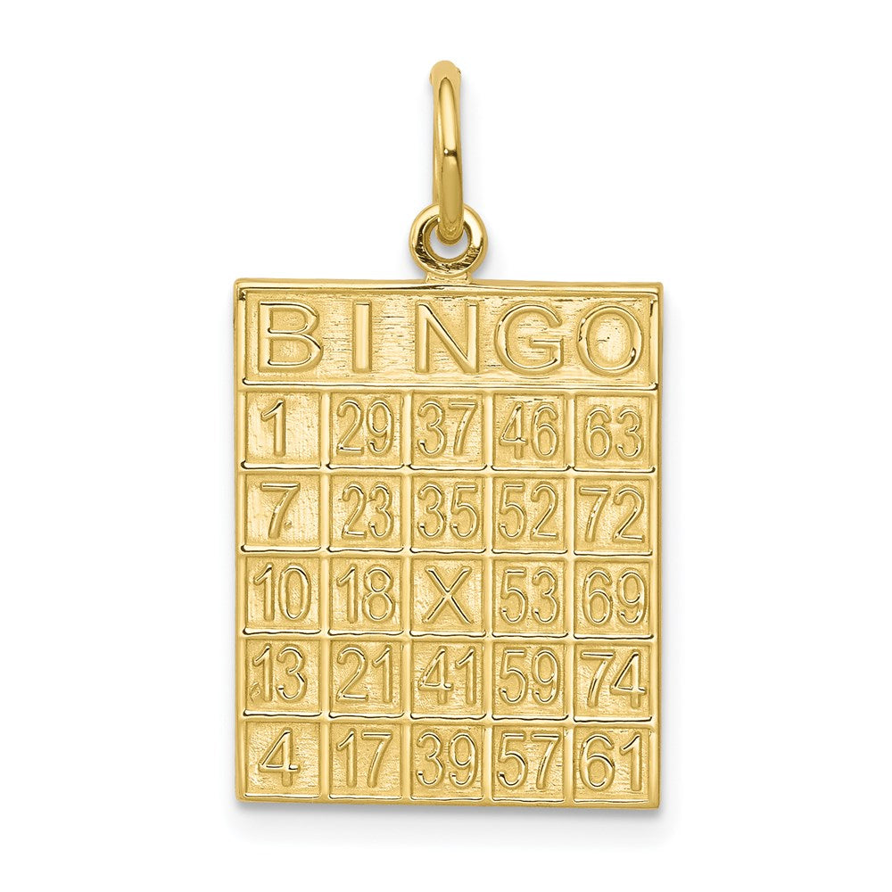 10k Solid Bingo Card Charm