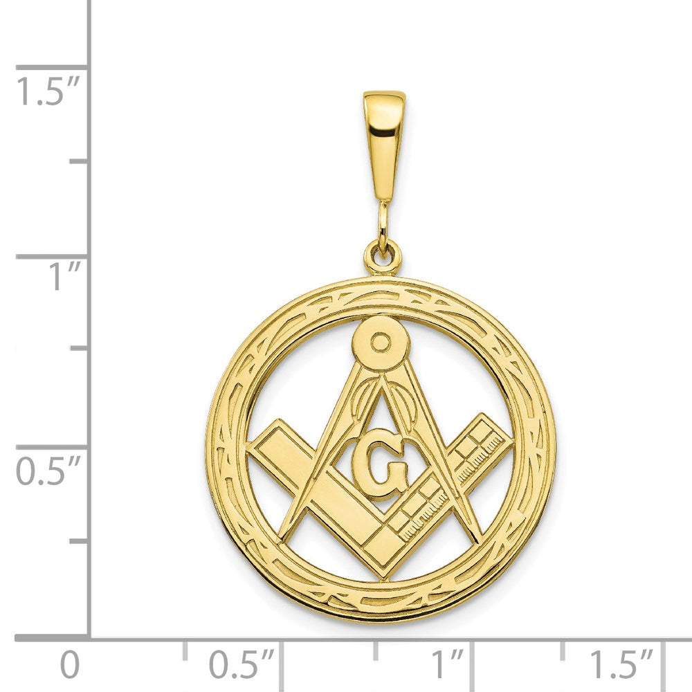 10k Solid Masonic Symbol Charm