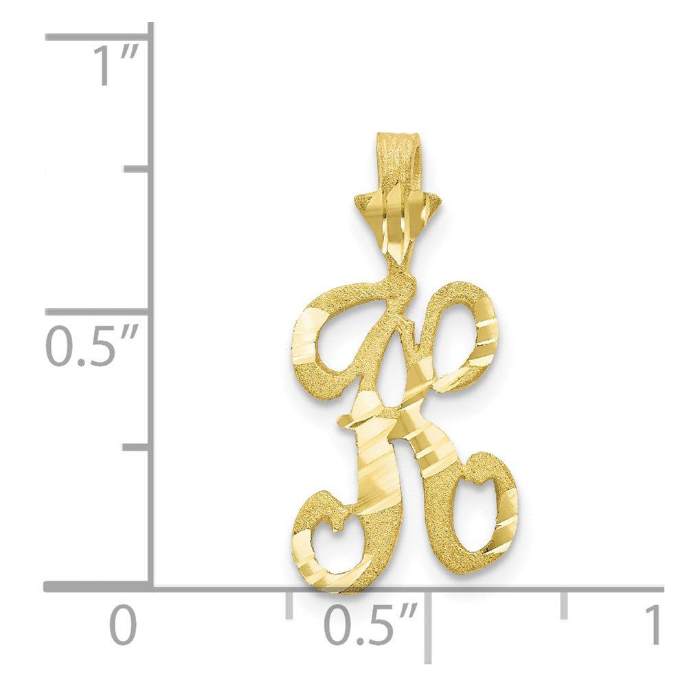 10k Initial K Pendant