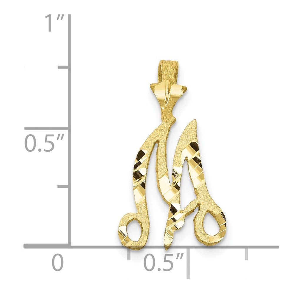 10k Initial M Pendant