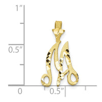 10k Initial M Pendant