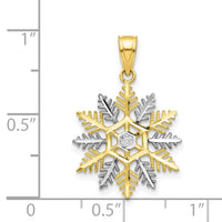 10K w/Rhodium Snowflake Charm