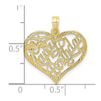 10K Solid Talking HAPPY BIRTHDAY Heart Pendant