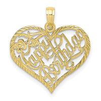 10K Solid Talking HAPPY BIRTHDAY Heart Pendant