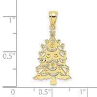 10K Polished Christmas Tree Pendant