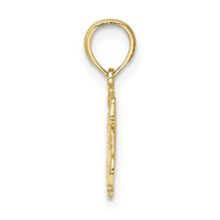 10K Polished Christmas Bells Pendant