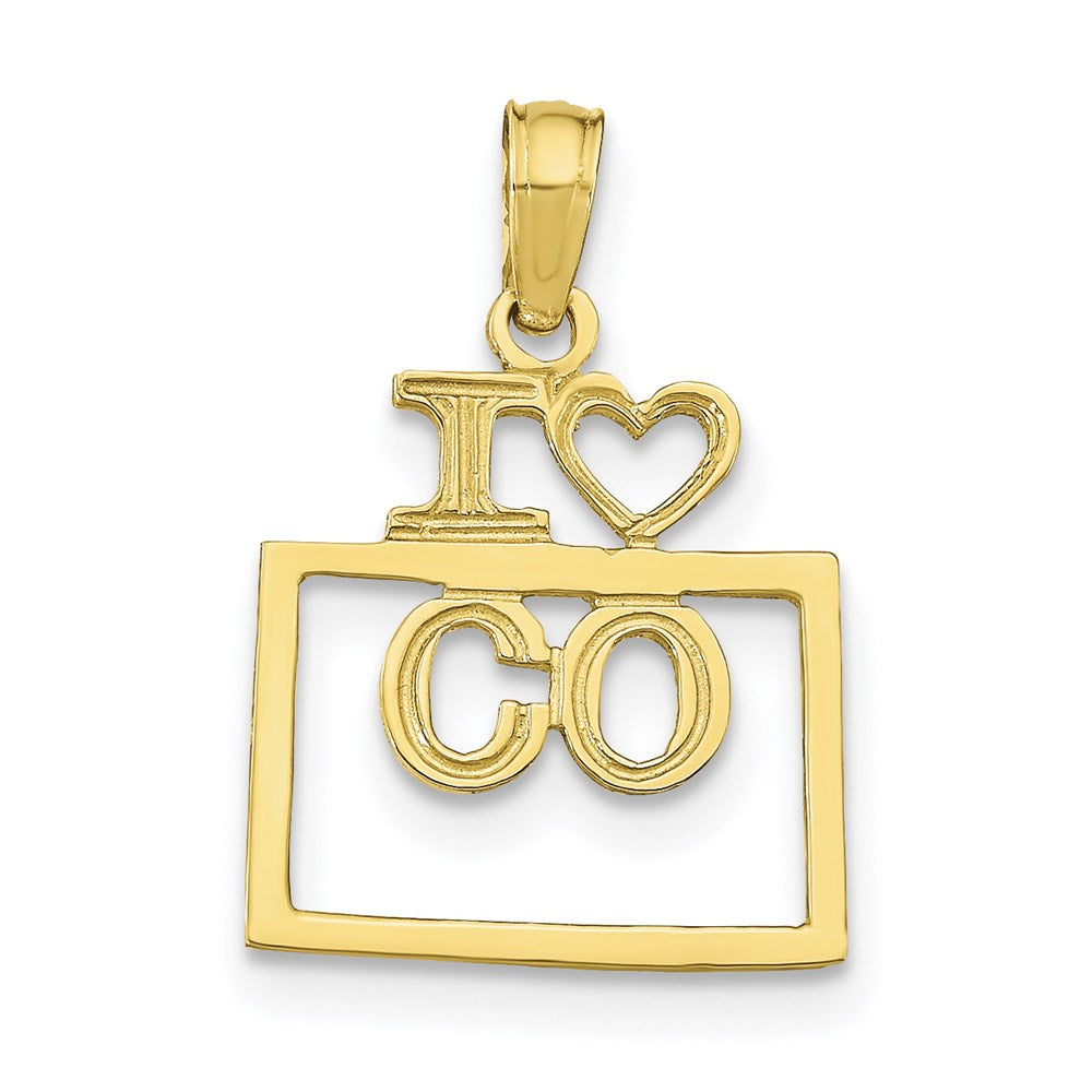 10K Solid Colorado State Pendant