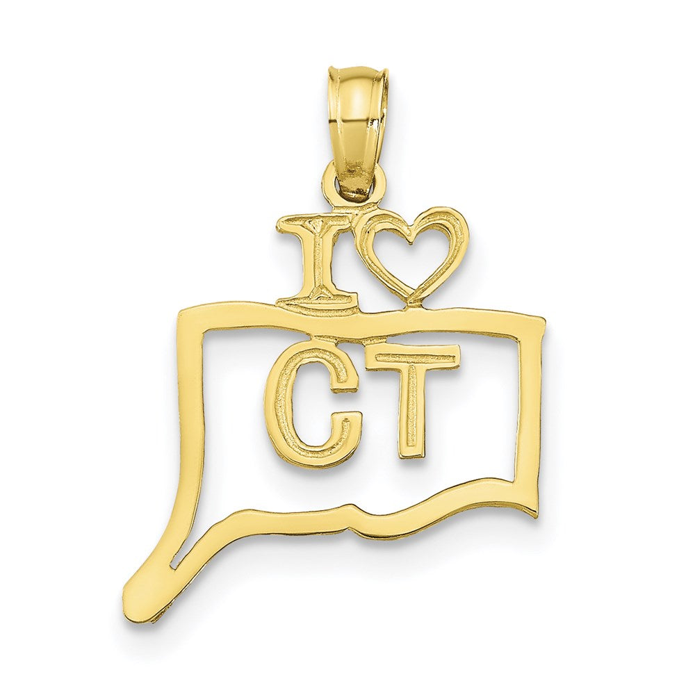 10K Solid Connecticut State Pendant