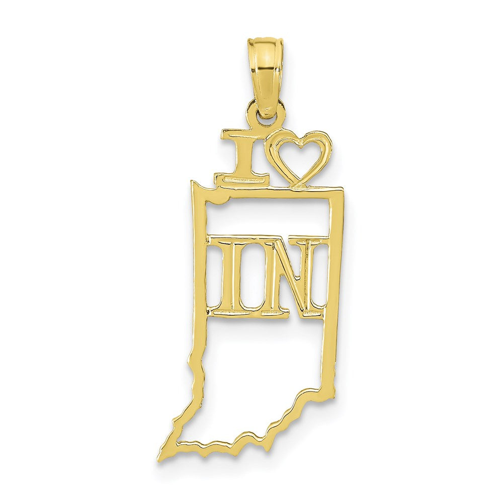 10K Solid Indiana State Pendant