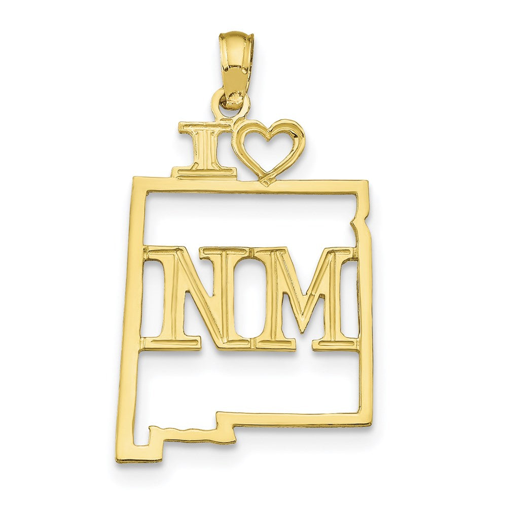 10K Solid New Mexico State Pendant