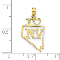 10K Solid Nevada State Pendant