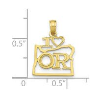 10K Solid Oregon State Pendant