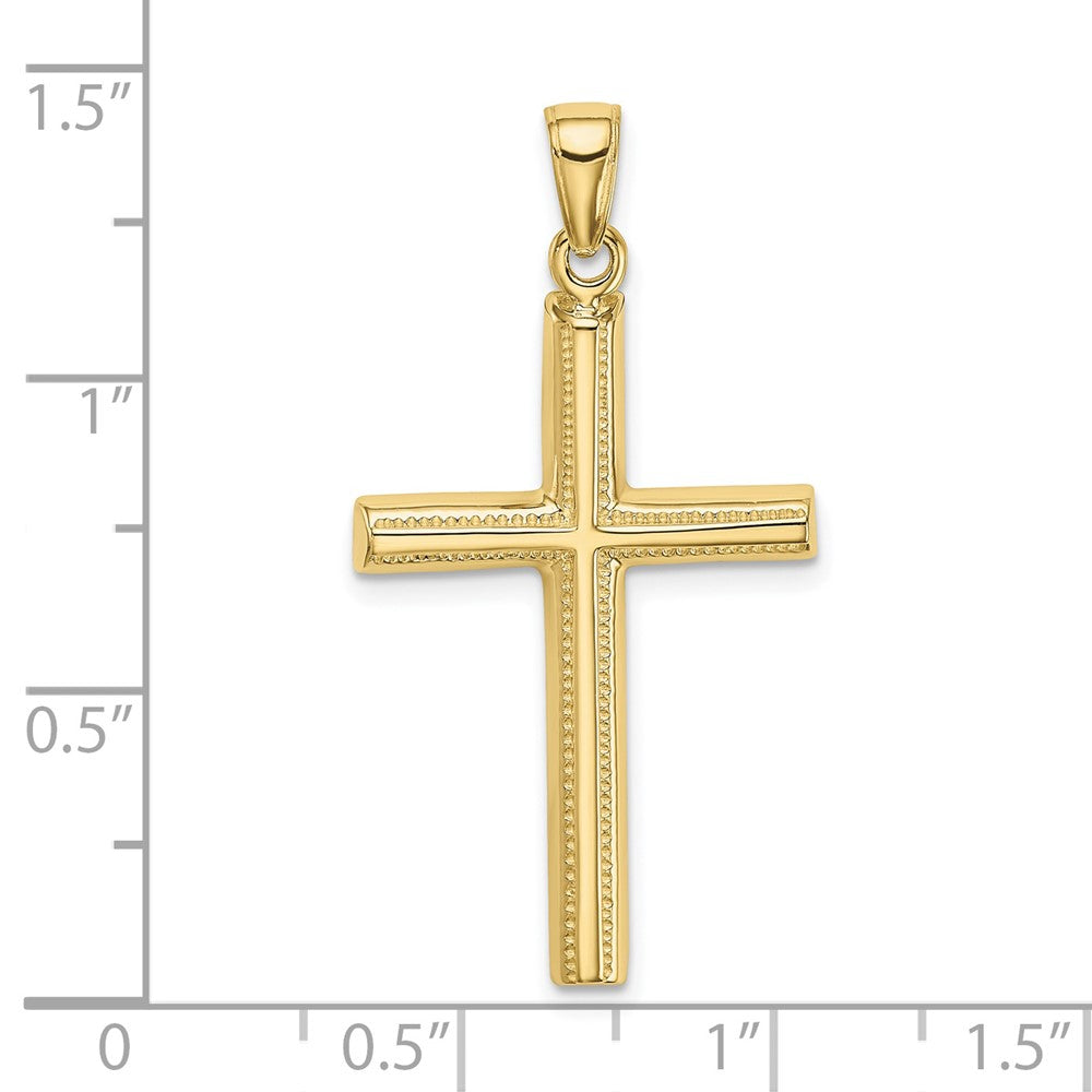 10K Polished Cross Pendant