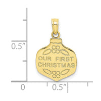 10K OUR FIRST CHRISTMAS Ornament Pendant