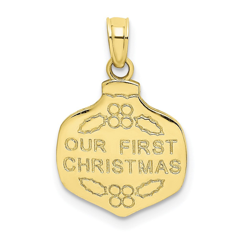 10K OUR FIRST CHRISTMAS Ornament Pendant